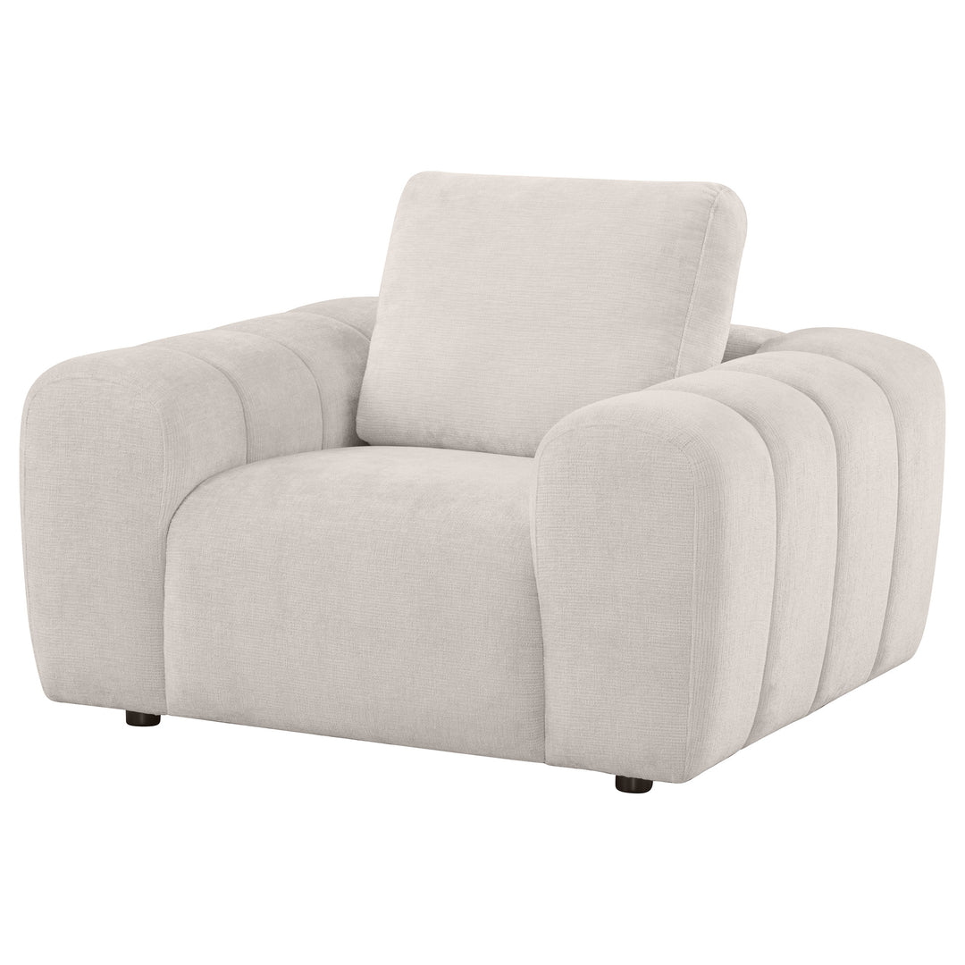 Burnett Chenille Upholstered Accent Chair Ivory - What&