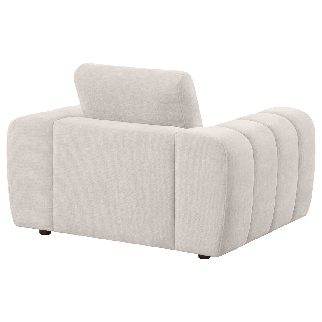 Burnett Chenille Upholstered Accent Chair Ivory - What&