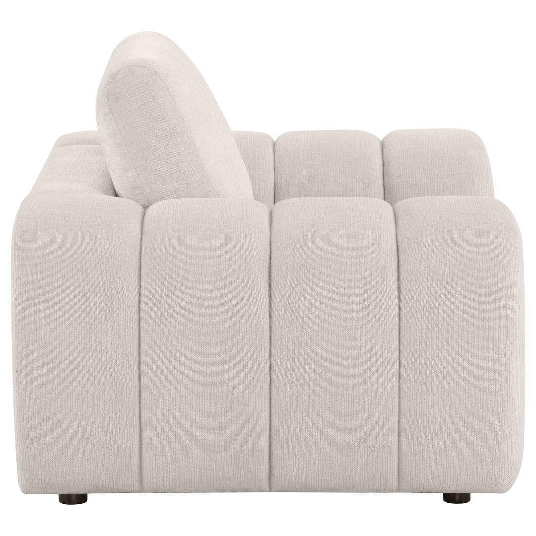 Burnett Chenille Upholstered Accent Chair Ivory - What&