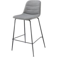 Caleb Fabric Counter Stool in Penta Green lifestyle setting - channel-tufted counter stool by NPD - Whats New Furniture Portland OR