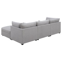 Cambria 4-piece Upholstered Modular Sectional Sofa Grey - What&