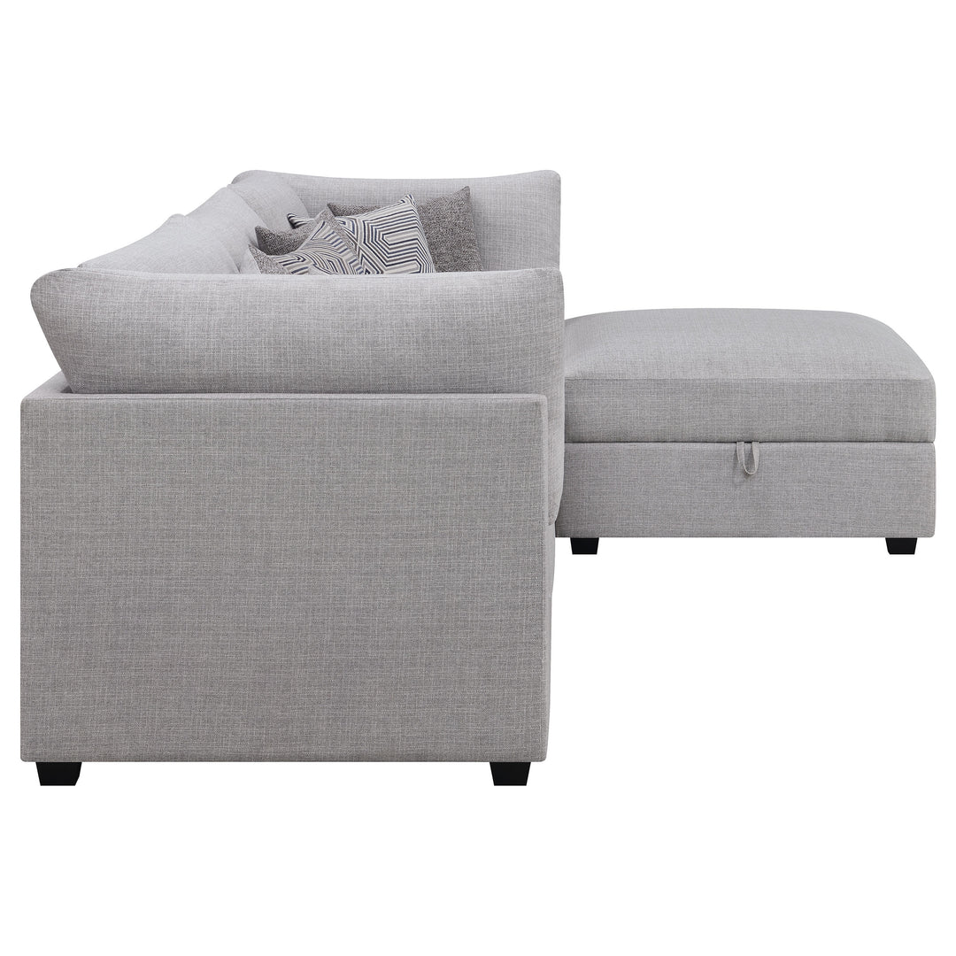Cambria 4-piece Upholstered Modular Sectional Sofa Grey - What&