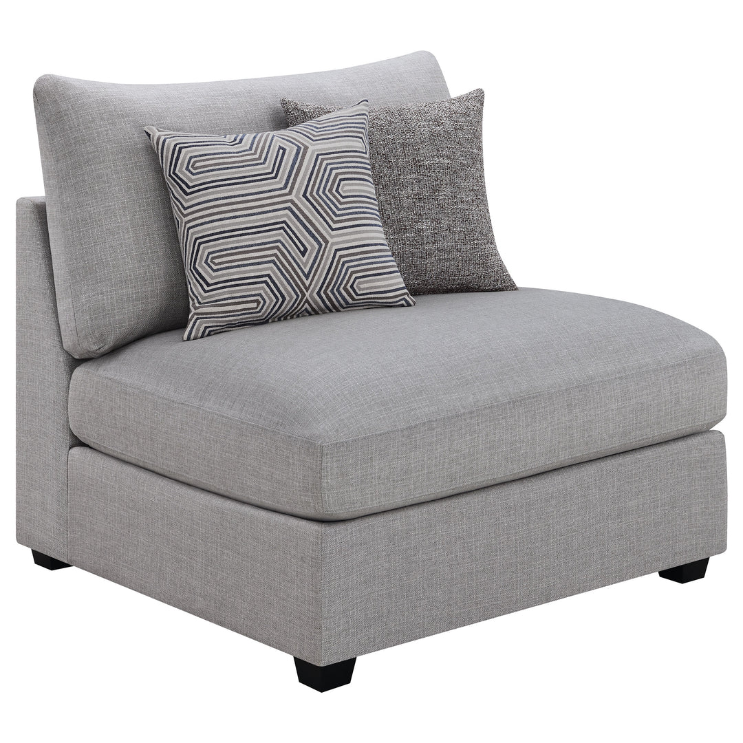 Cambria 4-piece Upholstered Modular Sectional Sofa Grey - What&