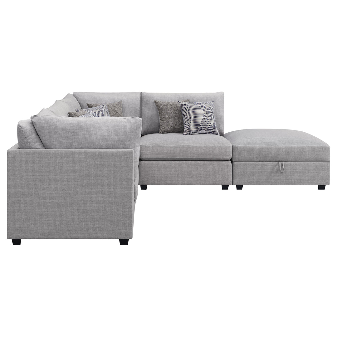 Cambria 5-piece Upholstered Modular Sectional Sofa Grey - What&