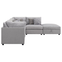 Cambria 5-piece Upholstered Modular Sectional Sofa Grey - What&