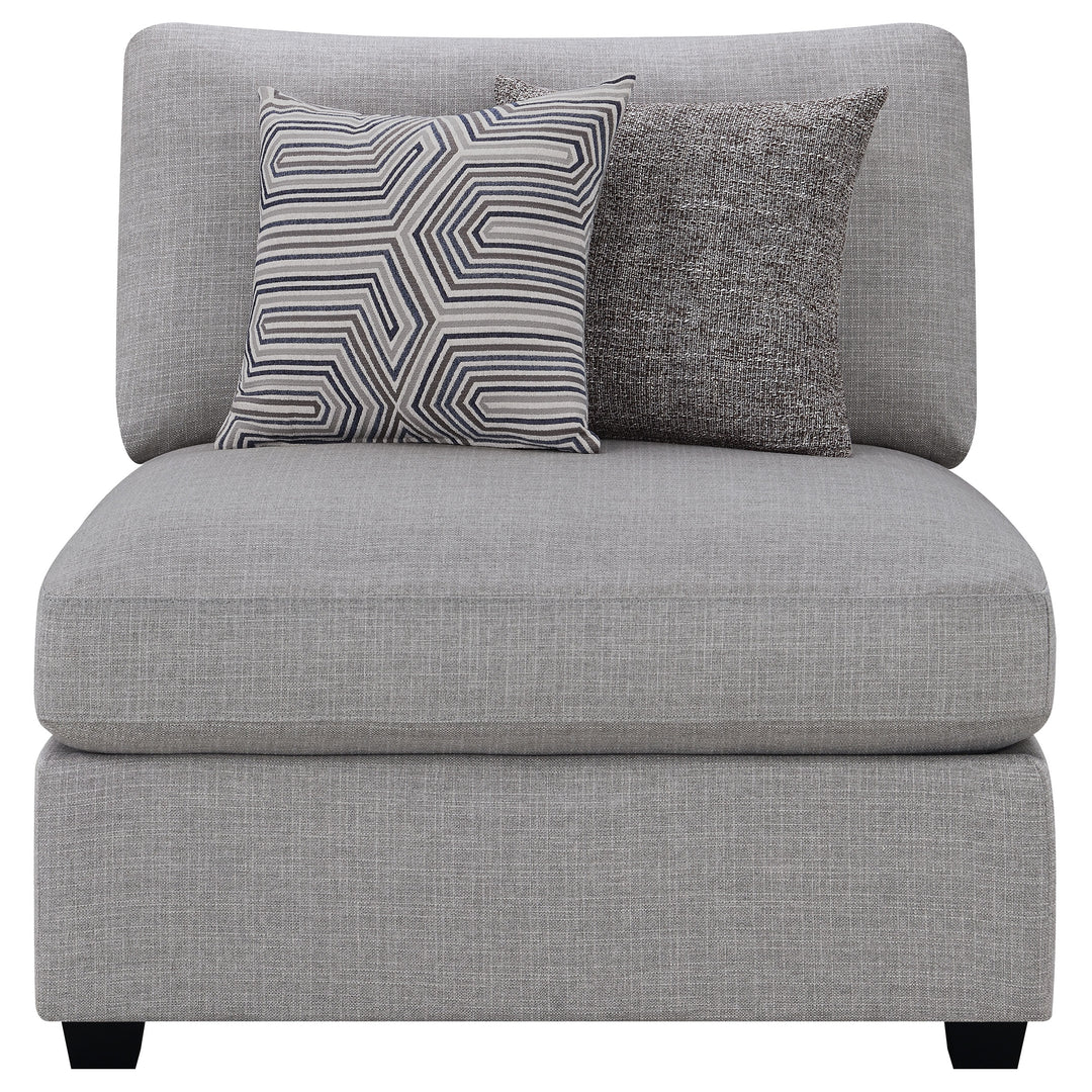 Cambria Upholstered Armless Chair Grey - What&