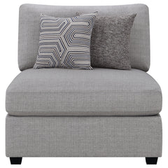 Cambria Upholstered Armless Chair Grey - What&