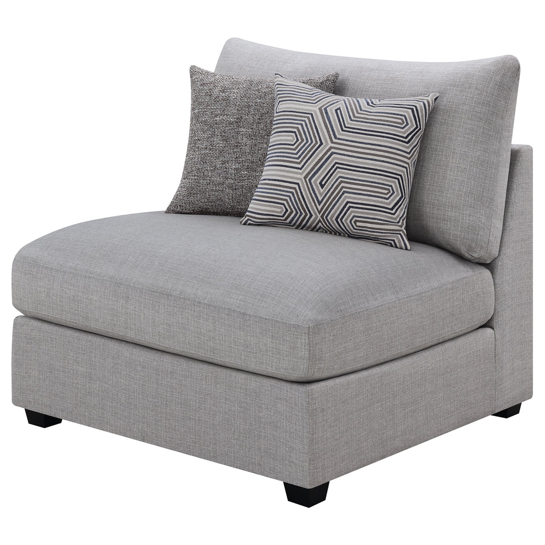 Cambria Upholstered Armless Chair Grey - What&