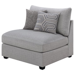 Cambria Upholstered Armless Chair Grey - What&
