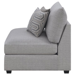 Cambria Upholstered Armless Chair Grey - What&