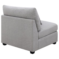 Cambria Upholstered Armless Chair Grey - What&