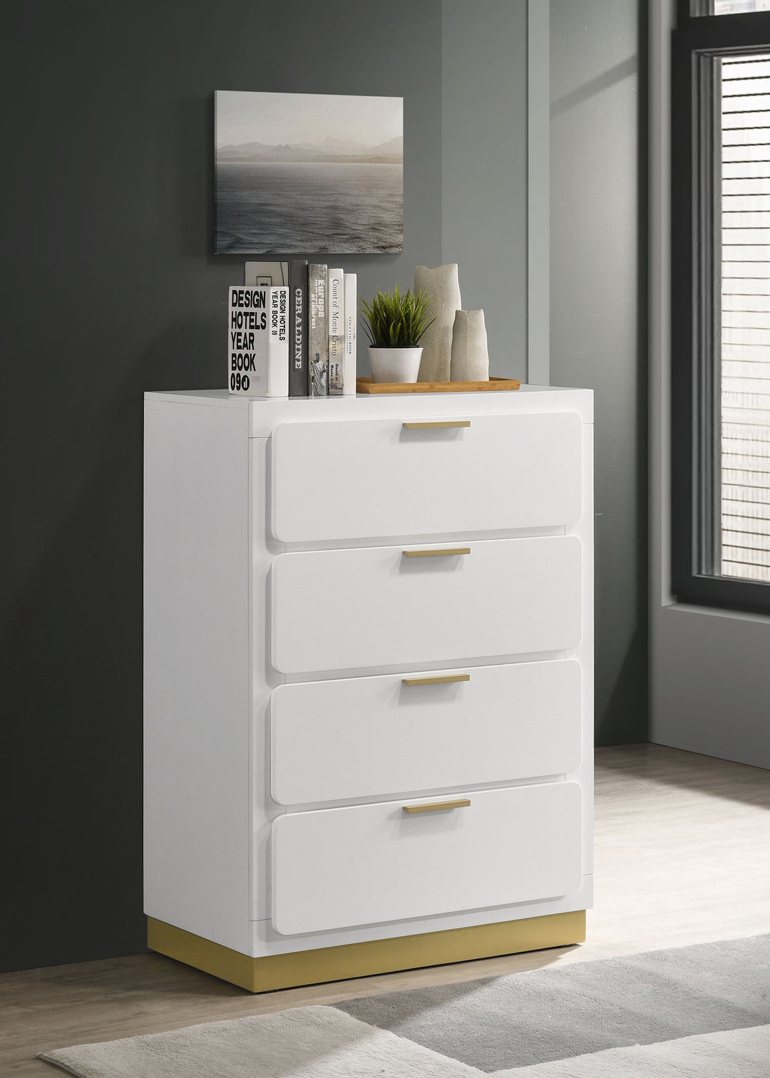 Caraway 4-drawer Bedroom Chest White - What&