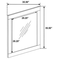 Caraway Dresser Mirror White - What&