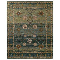 Cardamom Ahava Tufted Rug in green-tan-blue - hand-tufted wool rug by Jaipur Living - Whats New Furniture Portland OR