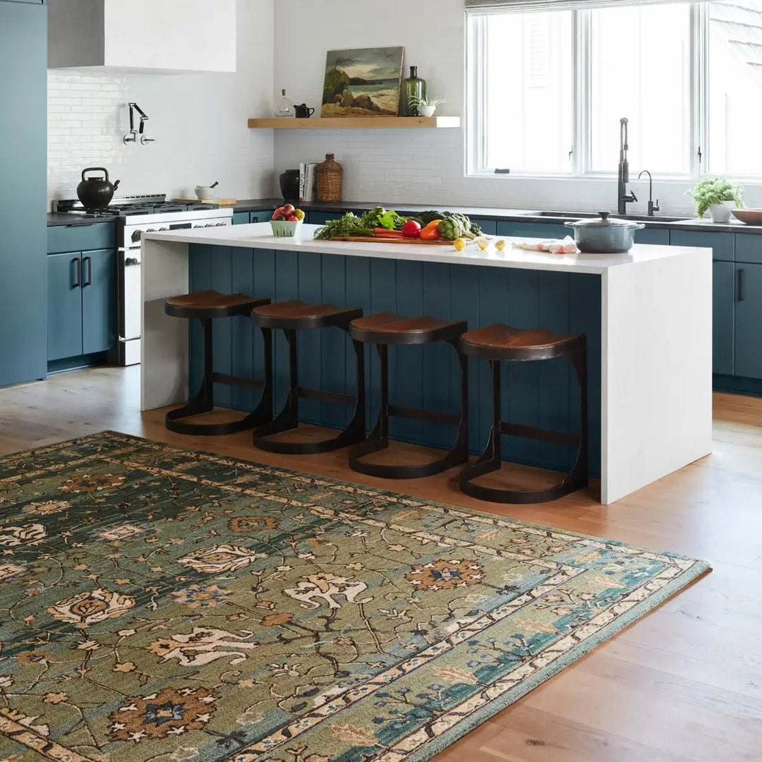 Cardamom Ahava Tufted Rug in tufted alternate angle - hand-tufted wool rug by Jaipur Living - Whats New Furniture Portland OR