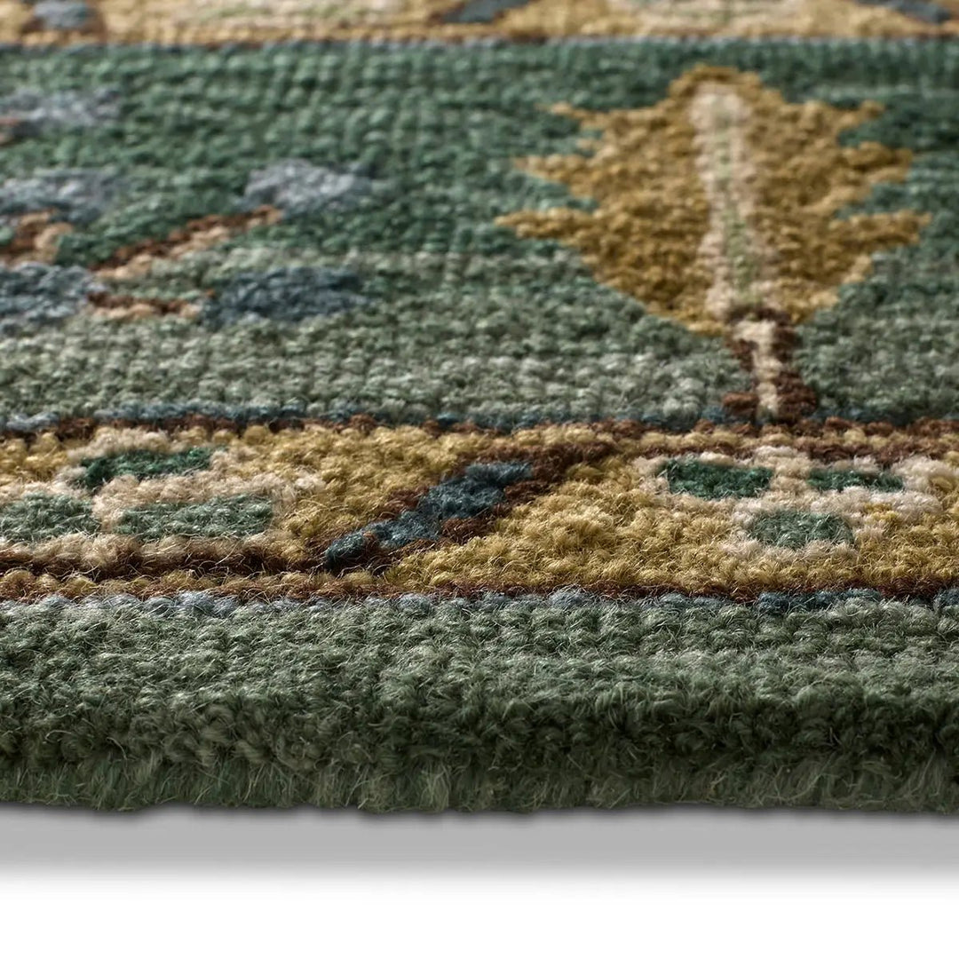 Cardamom Ahava Tufted Rug in tufted detail view - hand-tufted wool rug by Jaipur Living - Whats New Furniture Portland OR