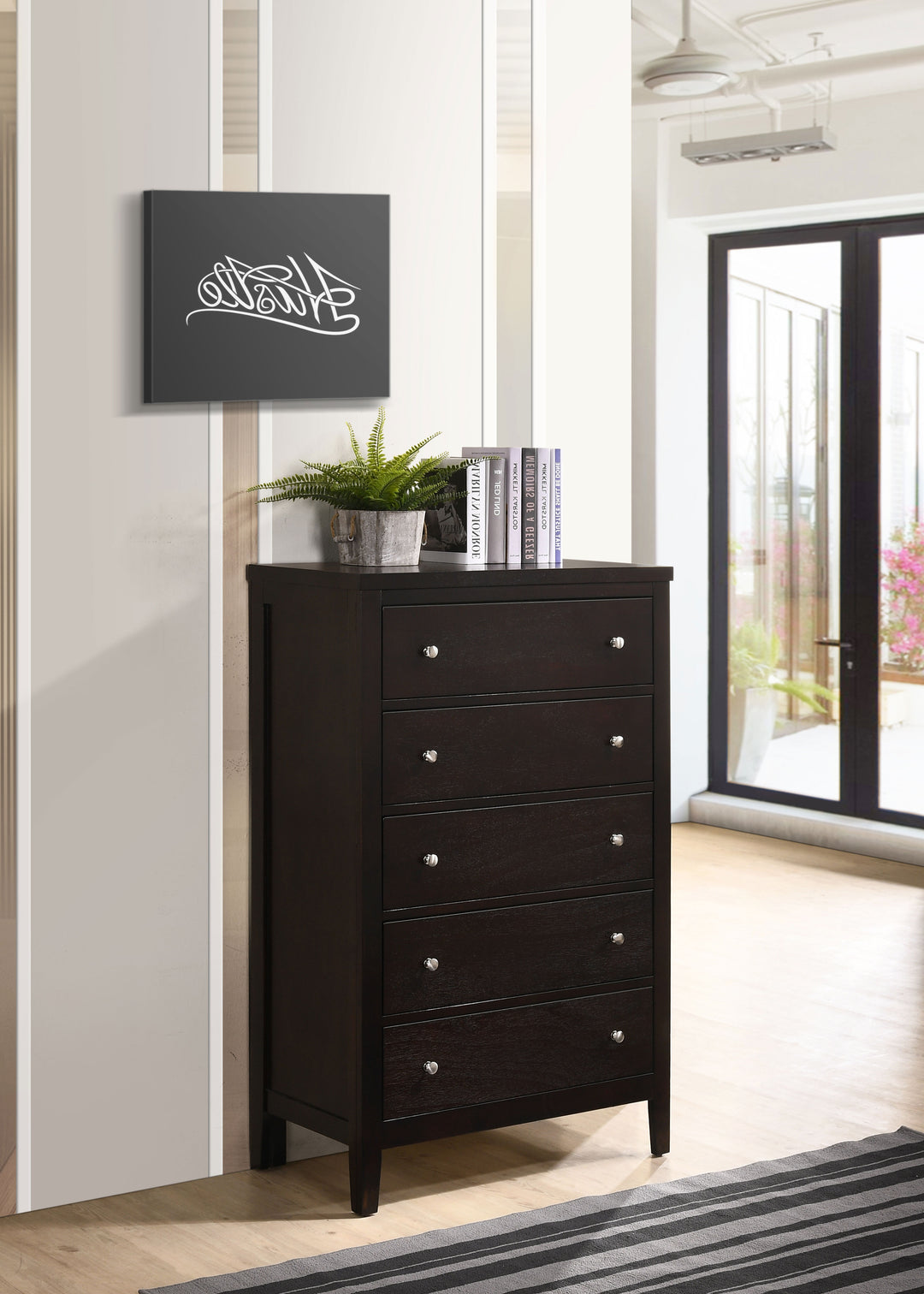 Carlton 5-drawer Bedroom Chest Cappuccino - What&