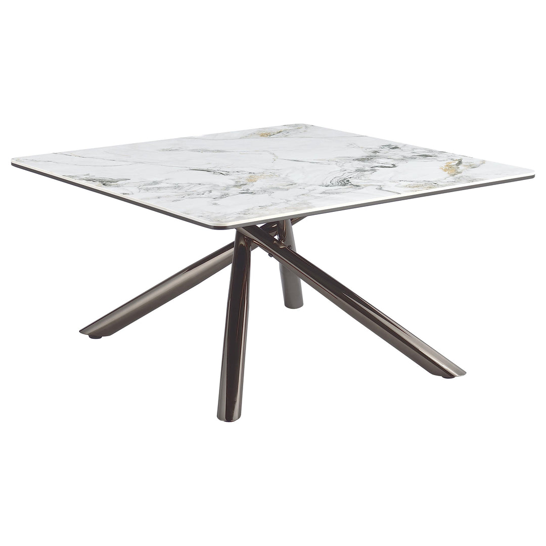 Carvell Square Sintered Stone Top Coffee Table Mirage White - What&