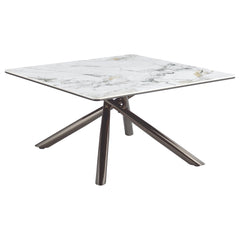 Carvell Square Sintered Stone Top Coffee Table Mirage White - What&