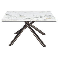 Carvell Square Sintered Stone Top Coffee Table Mirage White - What&