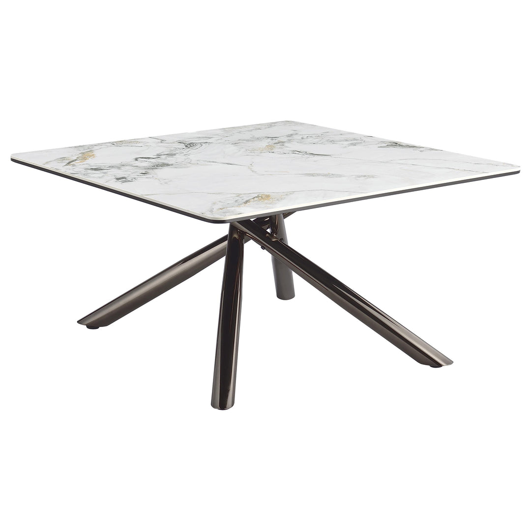 Carvell Square Sintered Stone Top Coffee Table Mirage White - What&