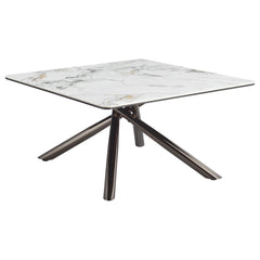 Carvell Square Sintered Stone Top Coffee Table Mirage White - What&