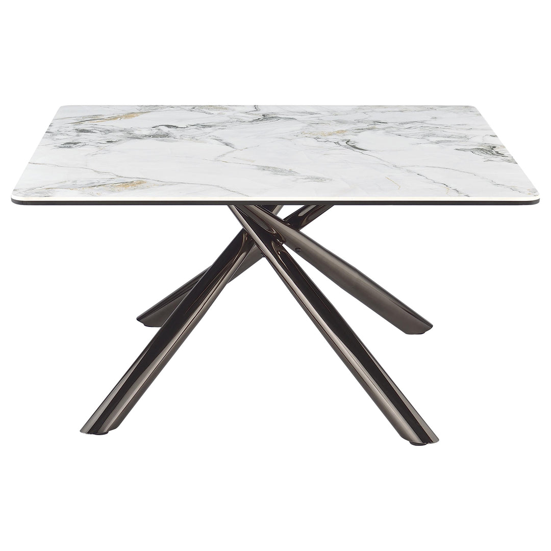 Carvell Square Sintered Stone Top Coffee Table Mirage White - What&