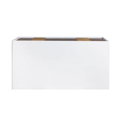 Casablanca 5 Drawer Chest in Rustic Natural White Lacquer back view - five drawer chest by LH Imports - Whats New Furniture Portland OR