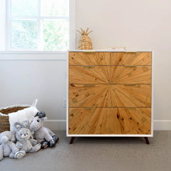 Casablanca 5 Drawer Chest in Rustic Natural White Lacquer top detail - five drawer chest by LH Imports - Whats New Furniture Portland OR