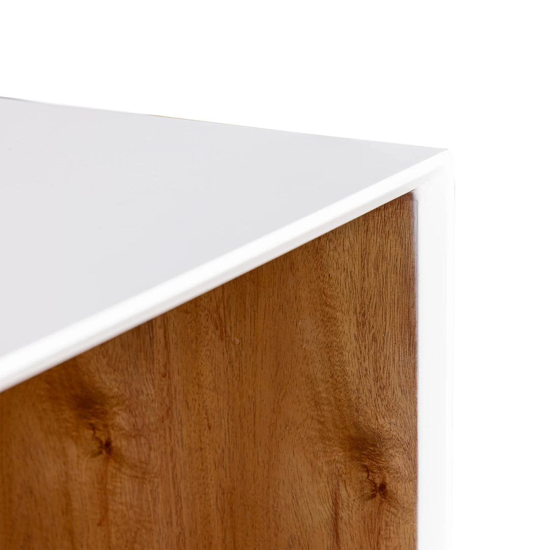 Casablanca Sideboard in Rustic Natural White top detail - reclaimed wood sideboard by LH Imports - Whats New Furniture Portland OR