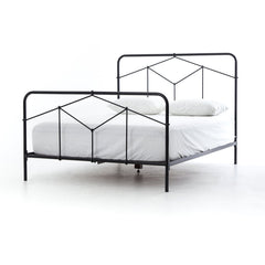 Casey King Bed in black - black metal king bed by Four Hands - Whats New Furniture Portland OR