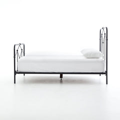 Casey King Bed in black side view - black metal king bed by Four Hands - Whats New Furniture Portland OR