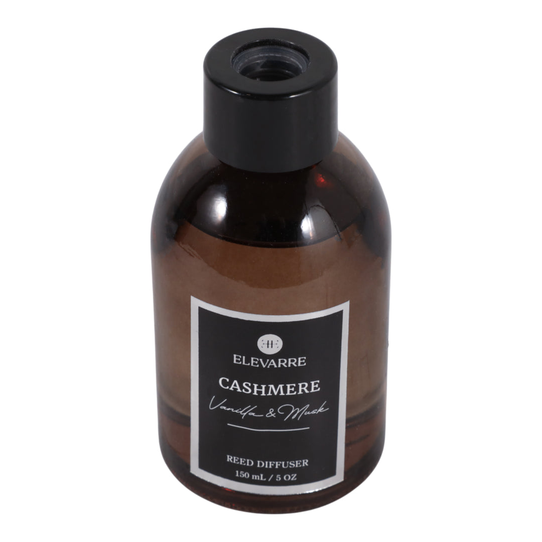 Cashmere Vanilla &amp; Musk Reed Diffuser, 150 ml bottle close up - reed diffuser by Elevarre by Sagebrook Home - Whats New Furniture Portland OR