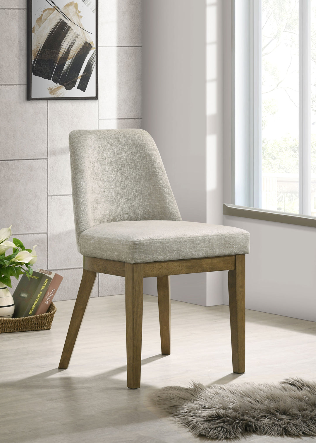 Castlewood Upholstered Side Chair Light Tan (Set of 2) - What&