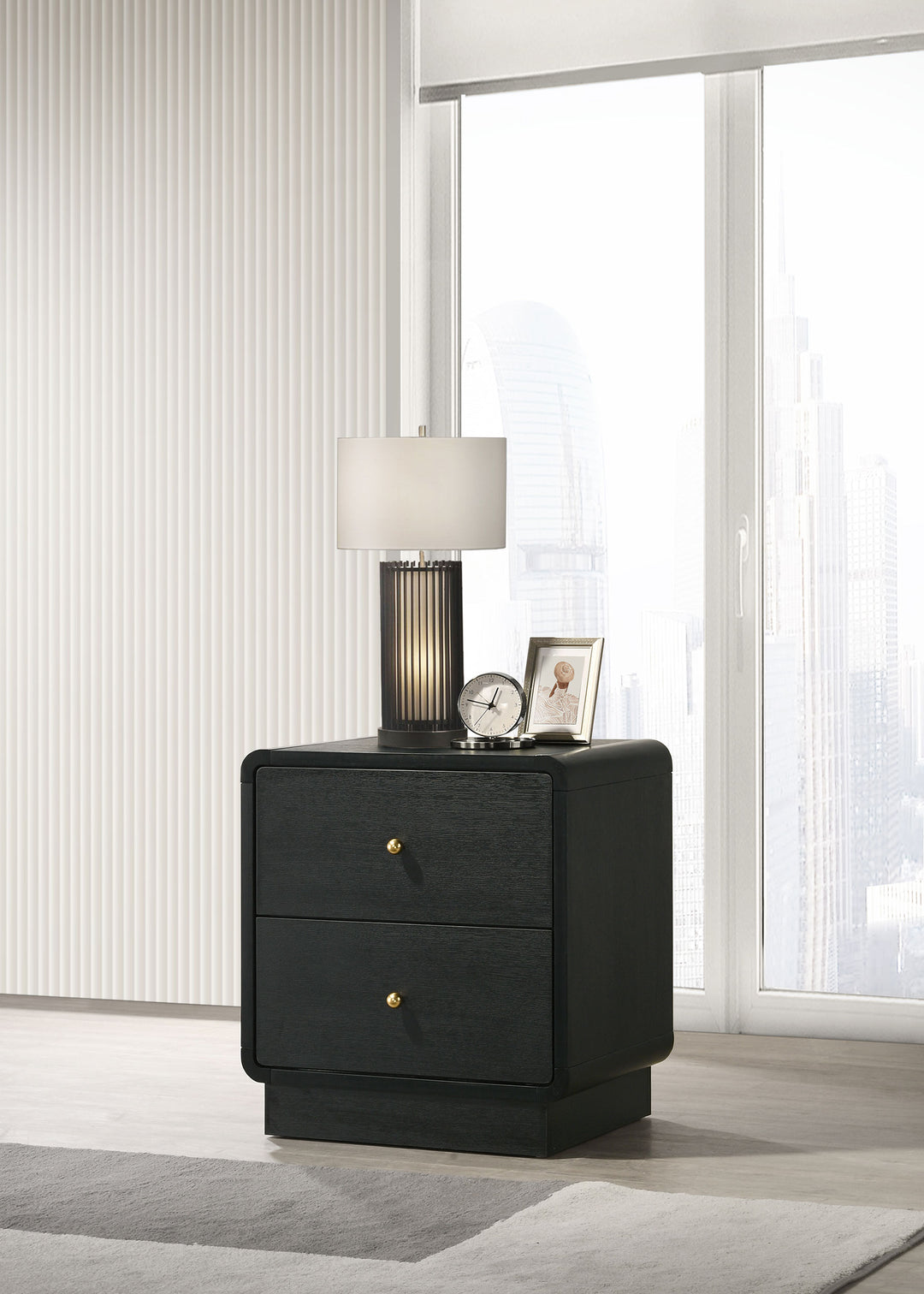 Cavelle 2-drawer Nightstand Bedside Table Black - What&