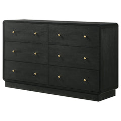 Cavelle 6-drawer Dresser Cabinet Black - What&