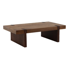Celestino Coffee Table - Brown Mango Wood front three-quarter view - Coffee Tables by Dovetail - Whats New Furniture Portland OR