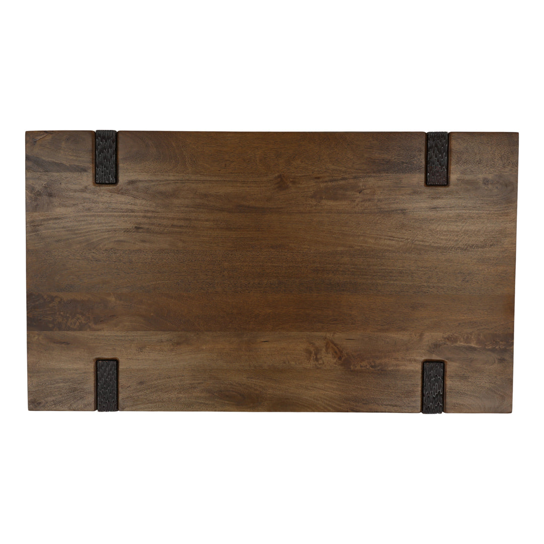 Celestino Coffee Table - Brown Mango Wood overhead view - Coffee Tables by Dovetail - Whats New Furniture Portland OR