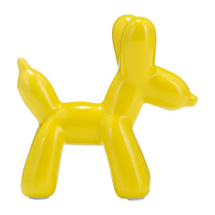 Ceramic Balloon Dog Figurine 7", Yellow side view - decor by Sagebrook Home - Whats New Furniture Portland OR