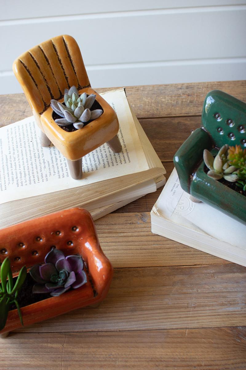 Ceramic Chair Planter — view 2