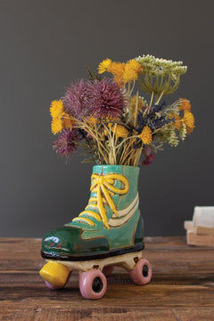 Ceramic Roller Skate Planter — What&