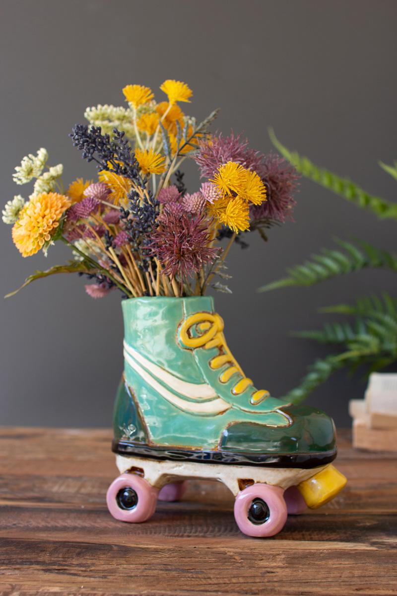 Ceramic Roller Skate Planter — view 5