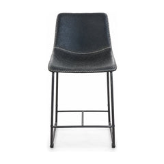 Charcoal mid-century metal bar stools at counter height - Whats New Furniture Portland OR