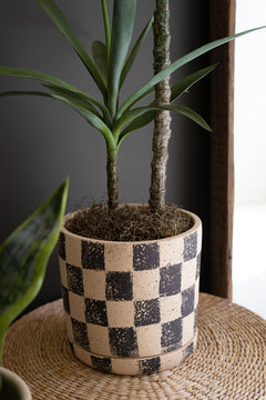 Checkered Clay Planter Small — view 3