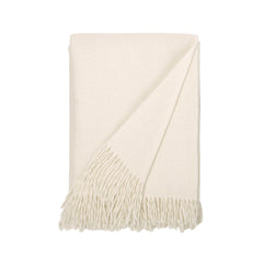 Chelsea Oversized Throw in Ivory - front three-quarter studio view - Throw Blanket by Pom Pom at Home - Whats New Furniture Portland OR