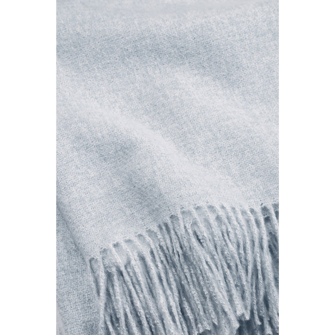 Chelsea Oversized Throw in Light Blue - fabric detail studio view - Throw Blanket by Pom Pom at Home - Whats New Furniture Portland OR