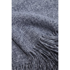 Chelsea Oversized Throw in Navy - fabric detail studio view - Throw Blanket by Pom Pom at Home - Whats New Furniture Portland OR