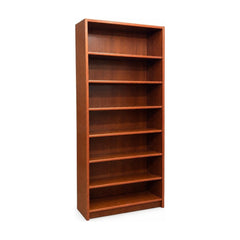 Cherry Danish bookshelf with a tall, narrow open-shelf profile