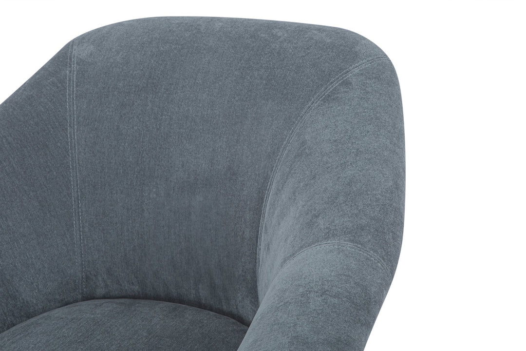Chestnut Accent Chair in Blue variant front view - accent chair private label - Whats New Furniture Portland OR