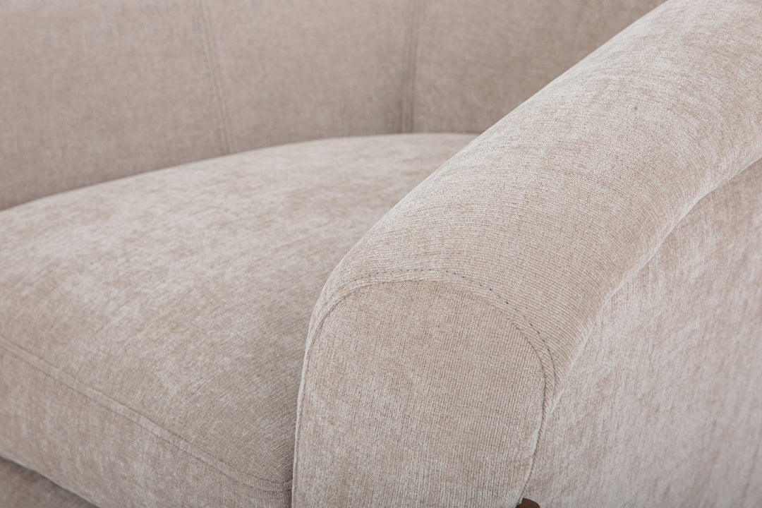 Chestnut Accent Chair in Cream fabric colorway fabric detail - accent chair private label - Whats New Furniture Portland OR